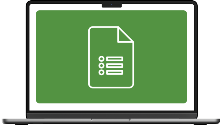 Notebook com ícone de cadastre-se